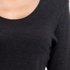 Macrowoman Blk Thermal 3/4Th Sleeve 105-110Cm