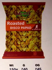 Lite-N-Food Roasted Disco Papad 150Gm