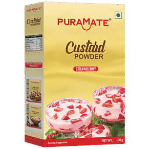 Puramate Strawberry Custard Powder 100G